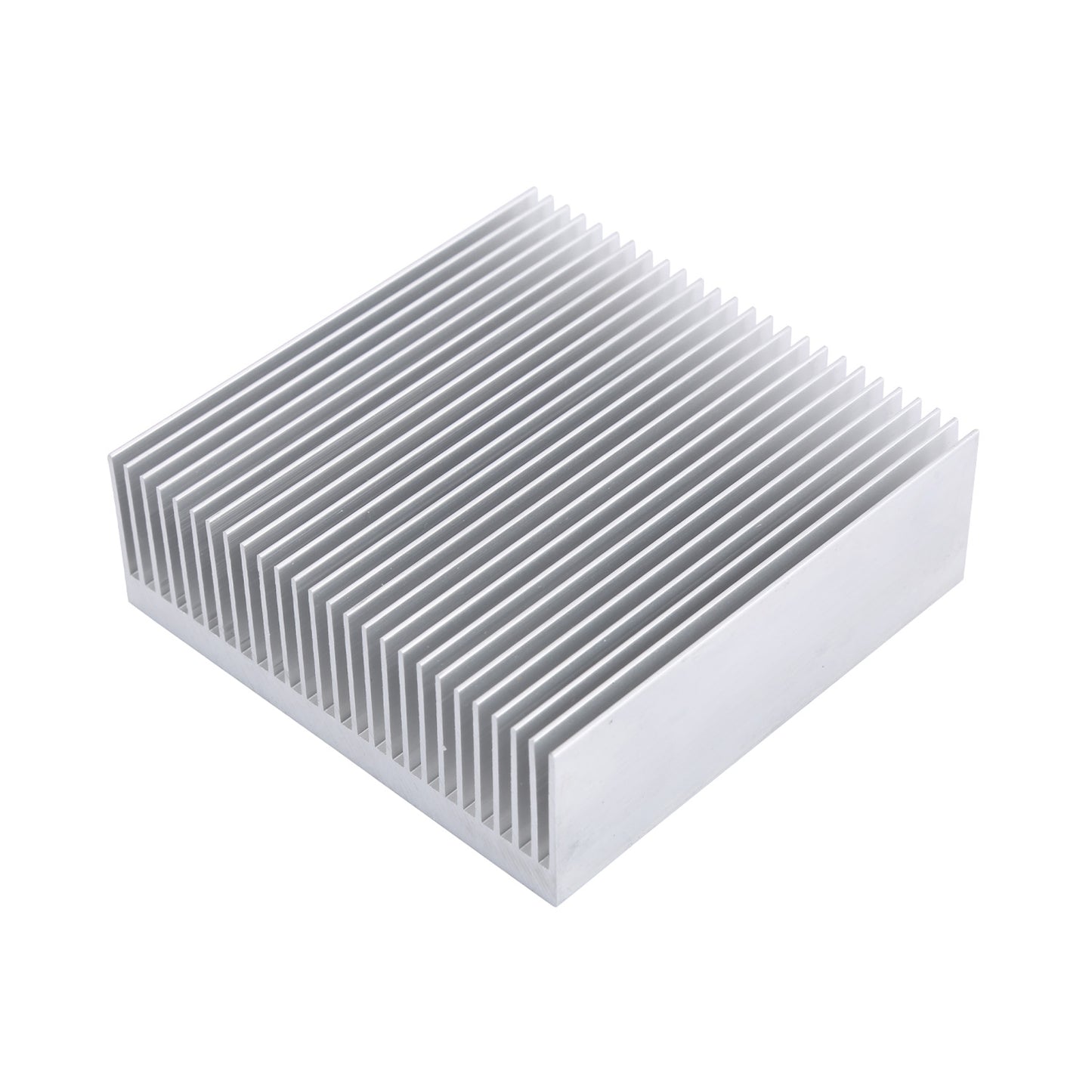 Aluminum 80mm Heat Sink 3.15x3.15x1inch/ 80x80x27mm Heatsink Large Radiator Circuit Board Cooling Cooler 26 Fins for LED, Power High Fans - Sliver