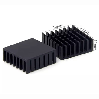 Awxlumv Heat Sink 28x28x11 mm/ 1.1x1.1x 0.43inch Aluminum Small Heatsink with Double Sided Thermal Tape for CPU IC LED Board