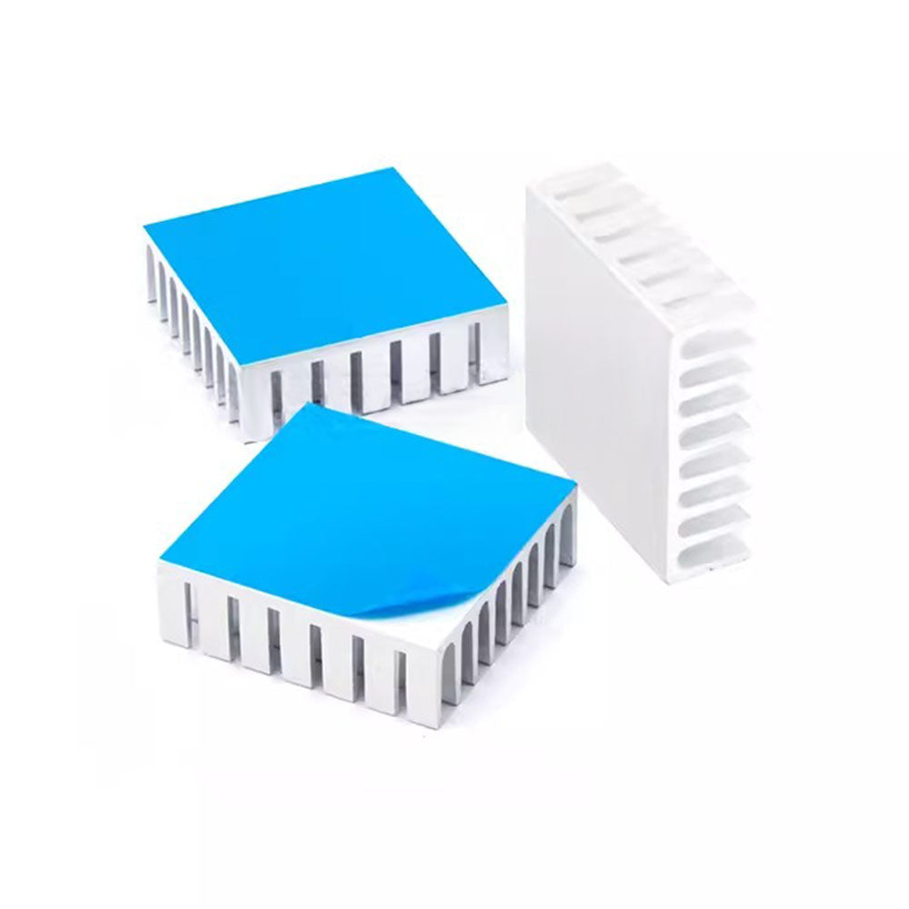 Awxlumv Heat Sink 30x30x10 mm/ 1.18x1.18x 0.4 inch Aluminum Small Heatsink with Double Sided Thermal Tape for CPU IC LED Board