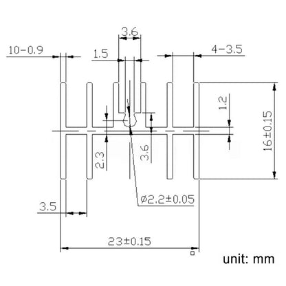 Aluminum Heat Sink 25*23*16 mm for TO-220 Triode etc. Aluminum Heat Sinks