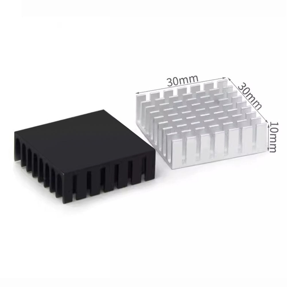 Awxlumv Heat Sink 30x30x10 mm/ 1.18x1.18x 0.4 inch Aluminum Small Heatsink with Double Sided Thermal Tape for CPU IC LED Board