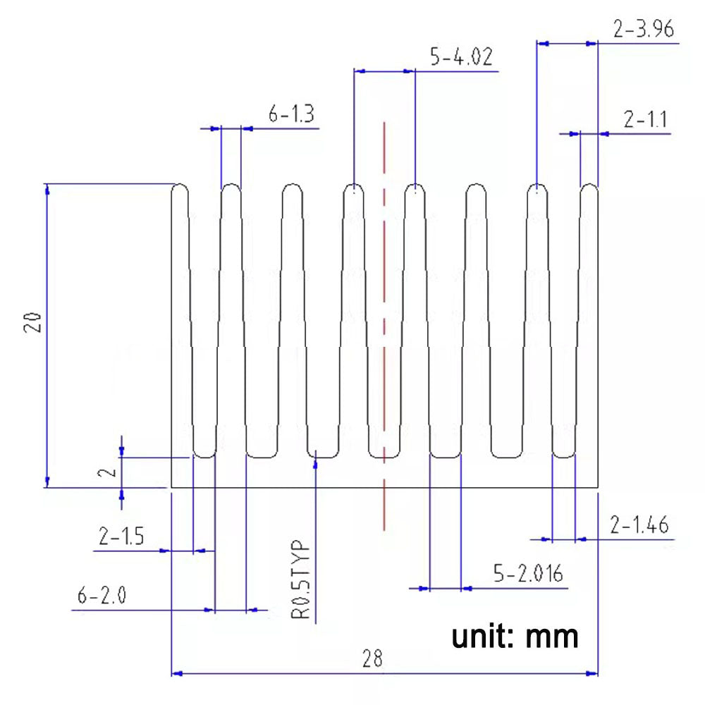 Awxlumv Heat Sink 28x28x20 mm/ 1.1x1.1x 0.79 inch Aluminum Small Heatsink with Double Sided Thermal Tape for CPU IC LED Board