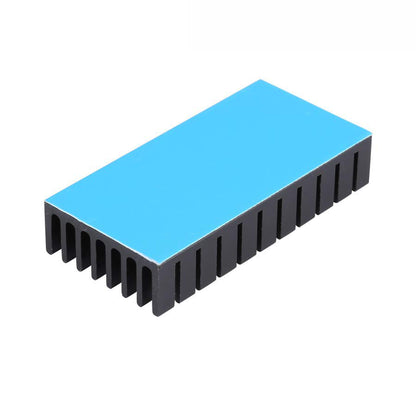 Awxlumv 25mm Heatsink 50x25x10mm/ 2 x 1x 0.4 inch with Thermal Conductive Tape, Black-2Pcs