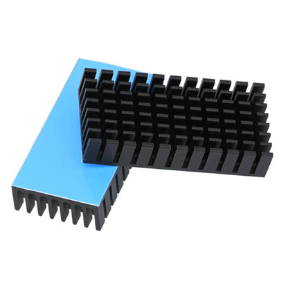 Awxlumv 25mm Heatsink 50x25x10mm/ 2 x 1x 0.4 inch with Thermal Conductive Tape, Black-2Pcs