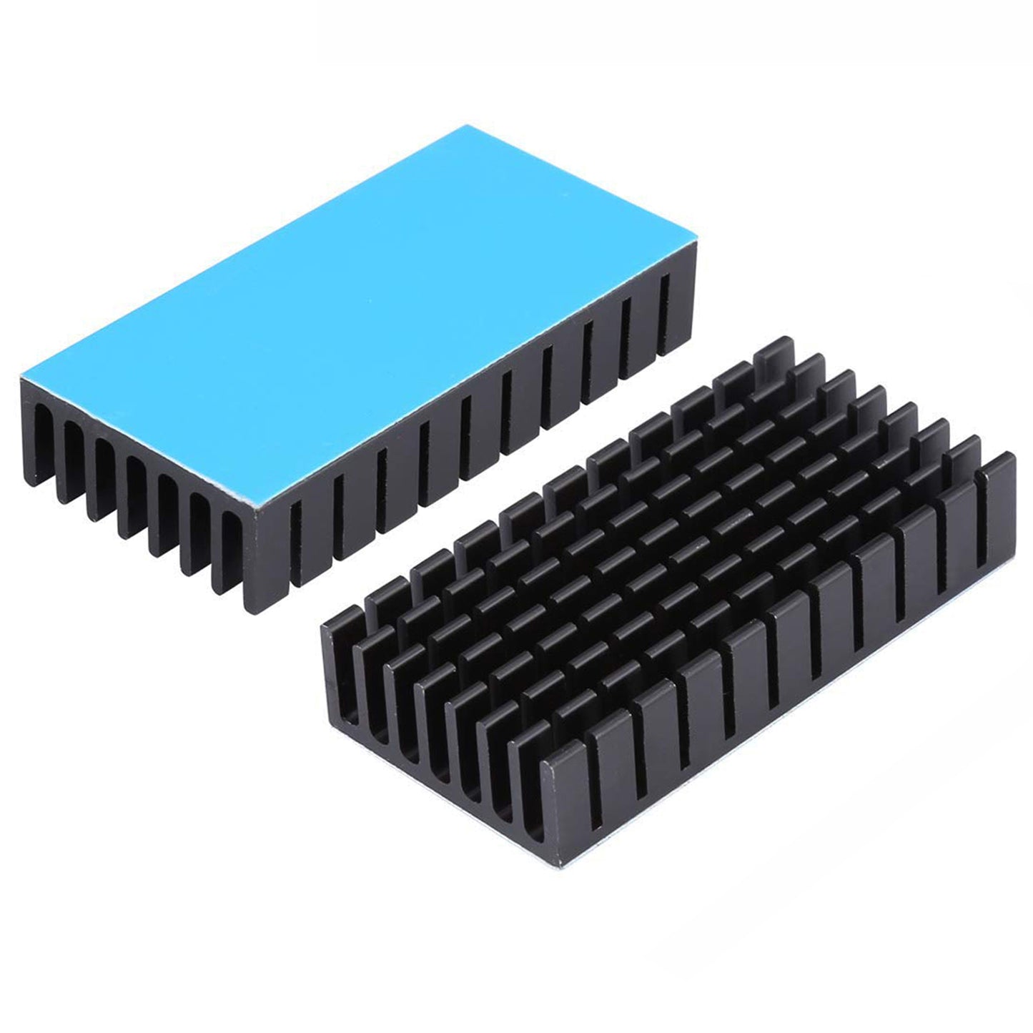 Awxlumv 25mm Heatsink 50x25x10mm/ 2 x 1x 0.4 inch with Thermal Conductive Tape, Black-2Pcs