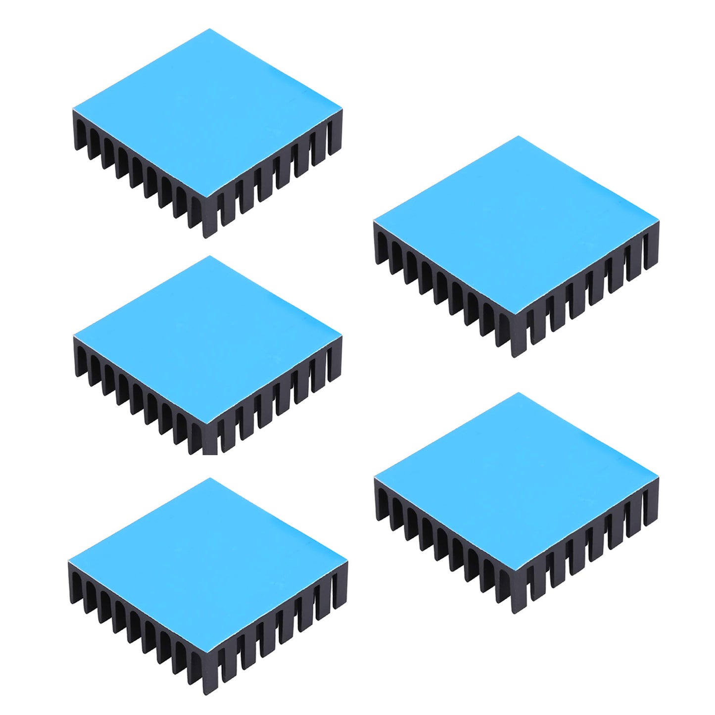 Awxlumv Heatsink 35x35x10mm / 1.38x1.38x0.39 inch Aluminum Small Heatsink with Double Sided Thermal Tape