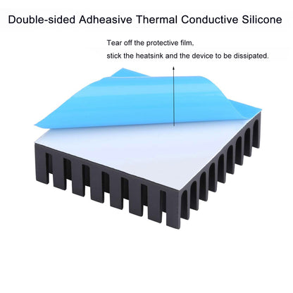 Awxlumv Heatsink 35x35x10mm / 1.38x1.38x0.39 inch Aluminum Small Heatsink with Double Sided Thermal Tape